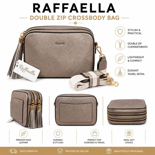 Raffaella double zip crossbody - raffaella,