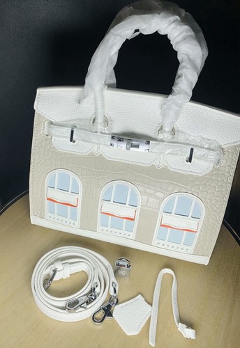 White faux leather croc - leather,