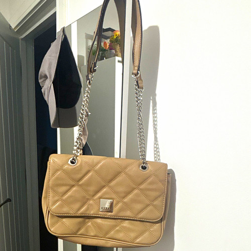 Guess beige quilted faux - guess,