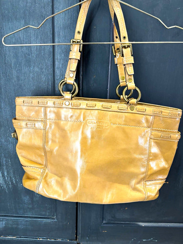 Coach tan patent leather - coach,