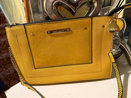 River island mustard faux - river,