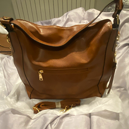 Brown leather shoulder - b1#,