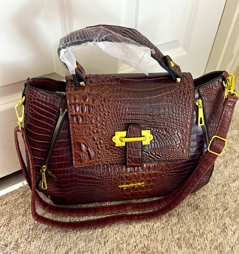 Tom ford brown croc - brown, embossed