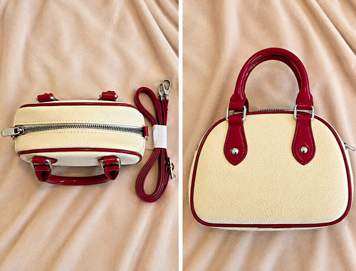 Small beige red - beige/red, faux
