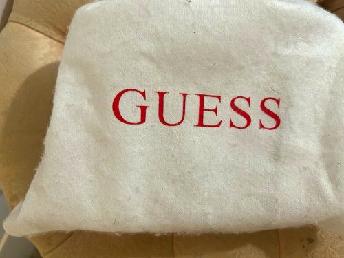 Guess small white faux leather - faux,