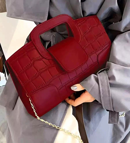 Women red faux leather - faux,