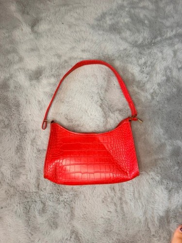 Red leather bag snake - pu,