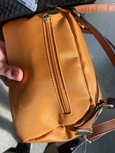 Tan small nylon quilted - tan,