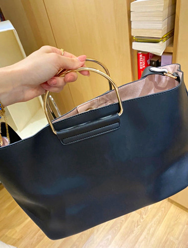 Black faux leather - faux,