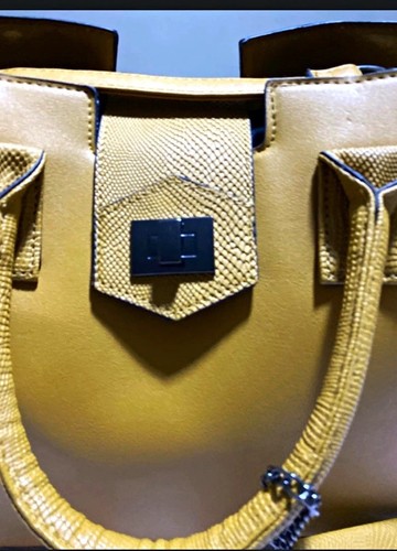 Women tan faux leather tote - women's,
