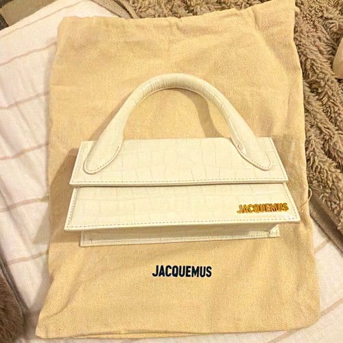 Jacquemus white croc - jacquemus, croc-embossed