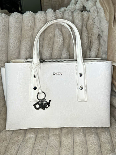 Dkny white pebbled faux - dkny,