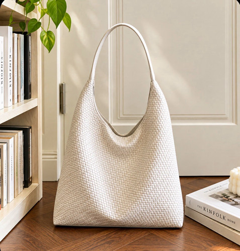 Women white woven - white, faux