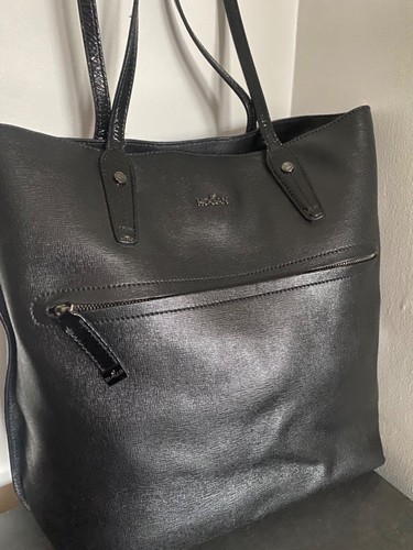 Hogan black leather tote - black,