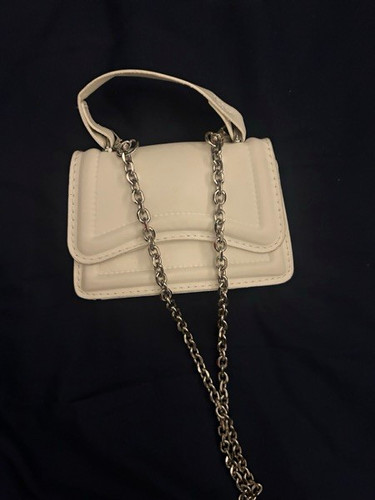White mini faux leather - faux,