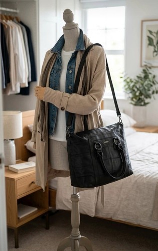Sheep nappa leather tote - leather, bag