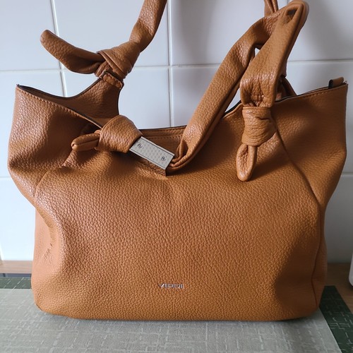 Verde tan pebbled faux - verde, leather