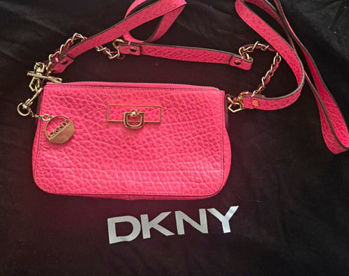 Dkny pink pebbled leather - pink,
