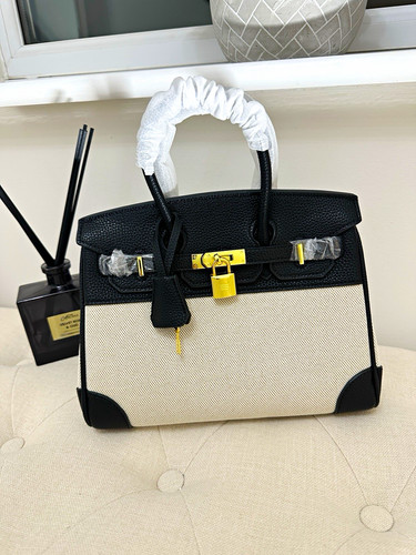 Black beige canvas leather - black, canvas/leather