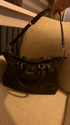 Coach black pebbled - coach, leather