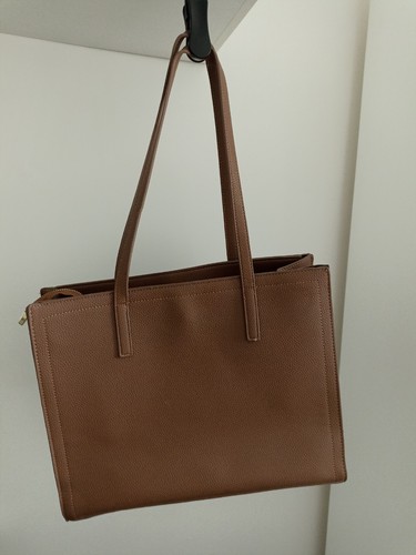 Brown faux leather - leather, bag