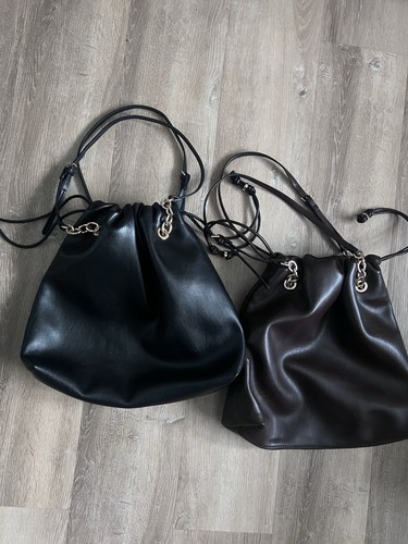 Black brown faux - faux, leather