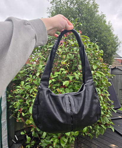 Tuscans black leather y2k hobo - tuscans,