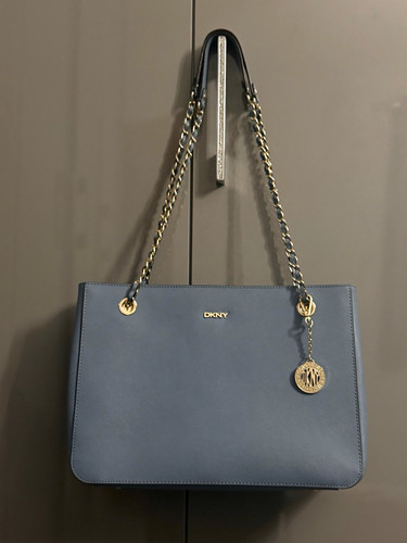 Dkny bryant large blue leather - large,