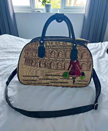Roma print satchel top - print,