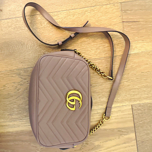 Gucci marmont small taupe - gg,