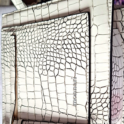 Monnari white croc - white, embossed