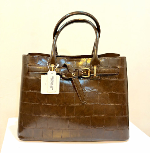 New look brown croc embossed - new,