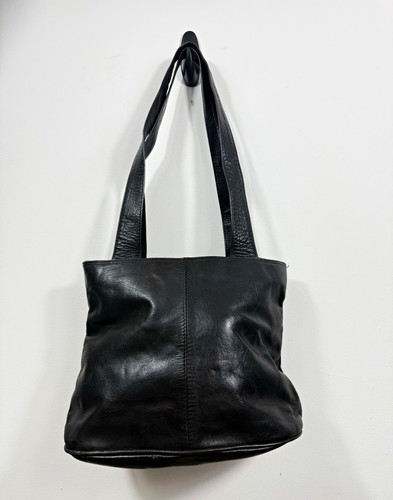 Vintage black genuine leather - black,