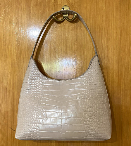Women beige faux - faux, leather
