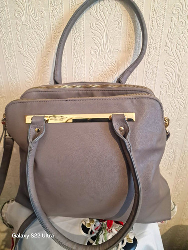 Women grey pebbled - pebbled, faux