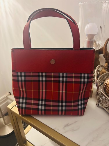 Red nova check burberry grab - red,