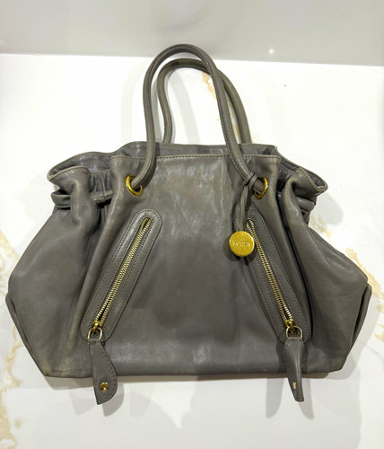 Furla grey leather - grey, shoulder