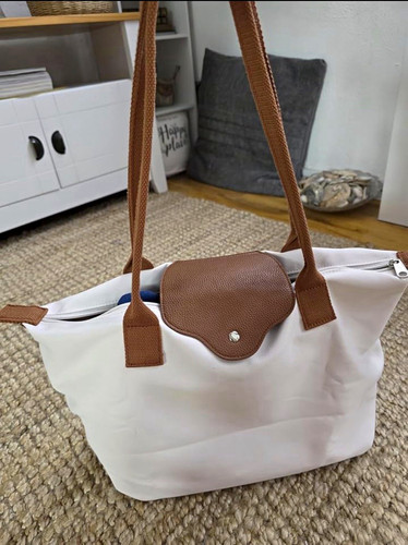Women white canvas tote - women's,